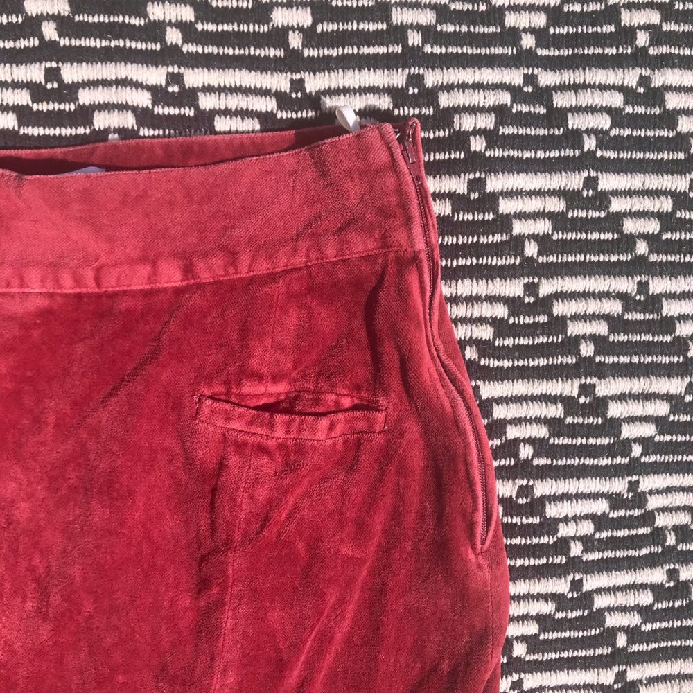 vtg velvet hi waist skirt - Picture 10 of 12